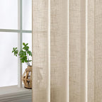 MIULEE Light Taupe Linen Curtains 52x108 Inches Long 2 Panels - Image 5