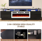 80" TV Stand for Living Room, Modern Entertainment Center & Media Console - Image 5