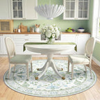 RELEANY Washable Area Rug, Round 6ft, Water Repellent, Pet Friendly, Vintage - Image 2