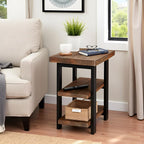 Alaterre Furniture Pomona Living Room 3-Tier Solid Wood End Table - Image 6