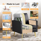 VINGLI Modern PU Leather Accent Chair, Single Sofa Chair - Image 5