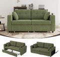 67" Small Loveseat Couch with Storage, USB Charging and Cup Holder, Space by Firscook