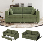 67" Small Loveseat Couch with Storage, USB Charging and Cup Holder, Space by Firscook