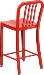 Flash Furniture Gael Commercial Grade 2 Pack 24" High Red Metal Indoor-Outdoor - Image 6