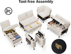 Vipbear 111" Modular Sectional Sleeper Sofa - Image 4