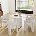 RIVOVA Modern Barrel Dining Chairs Set of 5, Velvet Upholstered Accent Side by RIVOVA