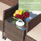 Greesum 3 Pieces Patio Furniture Sets Outdoor PE Rattan Wicker Chairs - Image 6