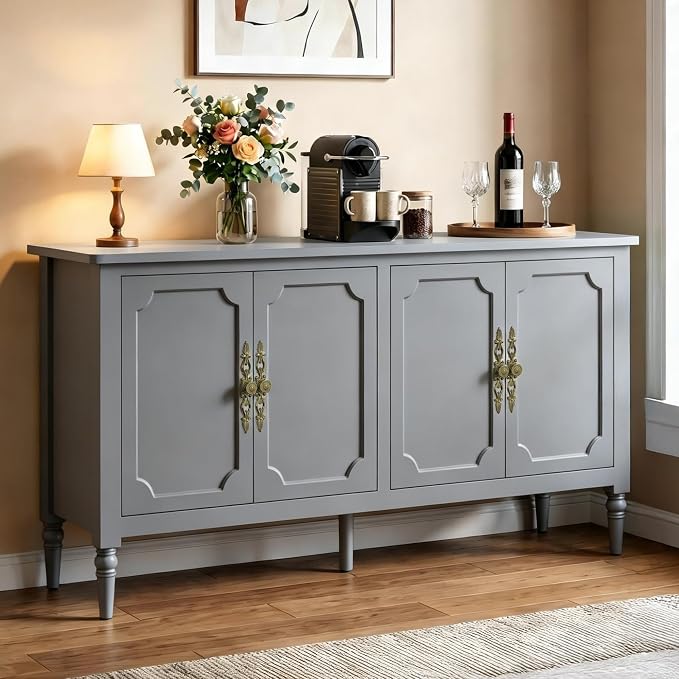 RoyalCraft Buffet Cabinet with Storage, Mid Century Modern Painted Credenza by Bringyoubetterlife