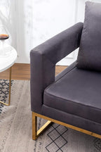 Roundhill Furniture Lenola Upholstered Accent Arm Chair - Image 10