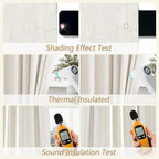 Extra Long 100% Blackout Linen Curtains - Image 5