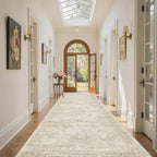 Soalmost Washable 4x12 Hallway Runner Rug Non-Slip Kitchen Entry Rugs Beige | by Soalmost