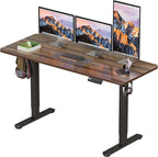 BIZUM Electric Standing Desk 60 x 24 Inch Computer Desk-Gaming Desk Dark Walnut by Unknown