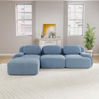 Boneless Sectional Couch, No Assembly Required, 117.3” L Shaped Modular Cloud - Image 2