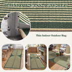 Lahome Enfys Modern Rainbow Easy Jute Entryway Runner Rug, Washable Carpet - Image 4