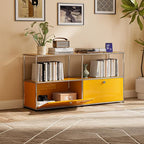 Modern Storage Cabinet Yellow F Versatile Free-Standing Organizer - Image 4