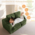 MAXYOYO Extra Wide Kids Bean Bag Chair, Comfy Faux Fur Bean Bag Sofa - Image 5