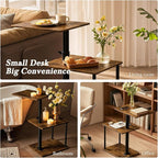 Faesun 360° Swivel Side Table for Height Adjustable, C Shaped End Table for - Image 5