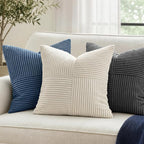 MIULEE Cream White Decorative Throw Pillow Covers - Image 3