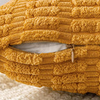 MIULEE Corduroy Decorative Throw Pillow Covers 20x20 Gold Yellow Pack of 2 | - Image 5