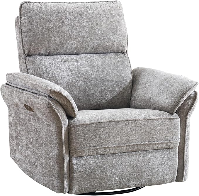 Power Swivel Rocker Recliner, Glider Recliner Nursery Chair - Image 9