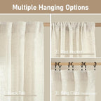 108 inch Semi Sheer Linen Curtains - Image 2