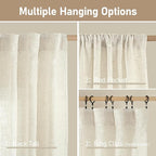 Semi Sheer Linen Window Curtains - Image 2