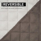 Easy-Going Reversible Couch Cover, Oversized Recliner, Taupe/Ivory | Machine - Image 5