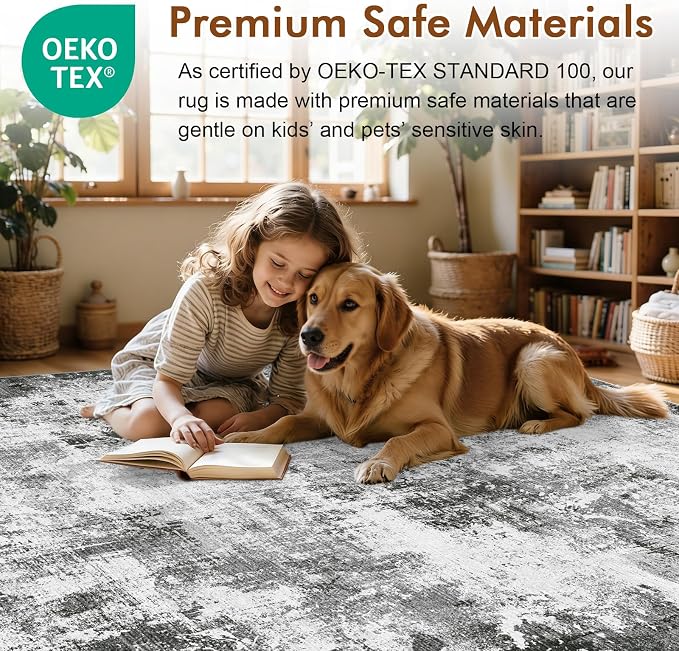 8x10 Ft Large Area Rugs for Living Room, Soft Non-Slip Washable Rugs Modern - Image 5