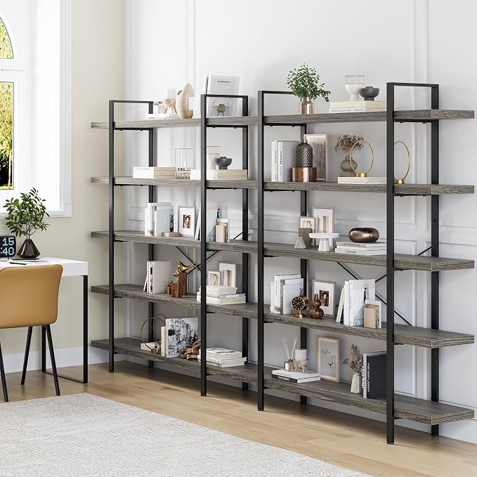 OtterOasis Heavy Duty 5-Tier Industrial Bookcase, 120lbs Shelf Capacity - Image 8