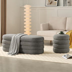 Busaurus Storage Ottoman Bench 49.2 Inch Upholstered Fabric Storage Bench - Image 6