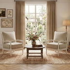 DUHOME Linen Fabric Spindle Accent Chairs Set of 2 by DuhomeElegantLifestyle