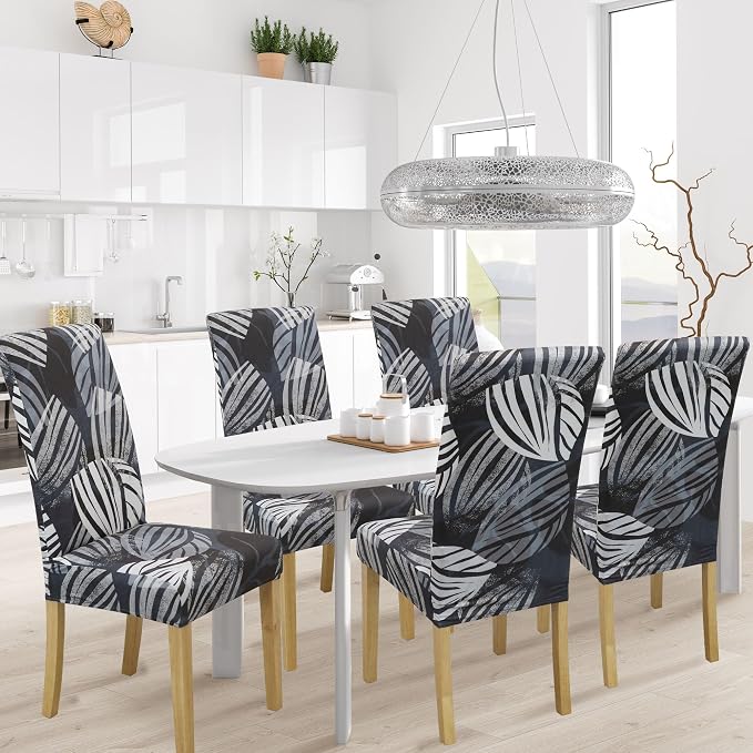 BIETYONE Stretch Dining Chair Covers Set of 2, Soft Removable Washable Kitchen - Image 2