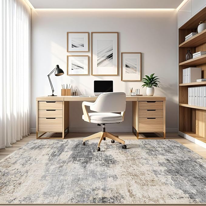 LOONGRUG 10x14 Area Rugs Washable Large Neutral Modern Living Room Rug | - Image 8