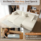 108" Cloud Sectional Couch, Comfort Sleep Sofa - Image 3