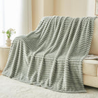 NEWCOSPLAY Fleece Ribbed Cozy Twin Blanket - Image 4