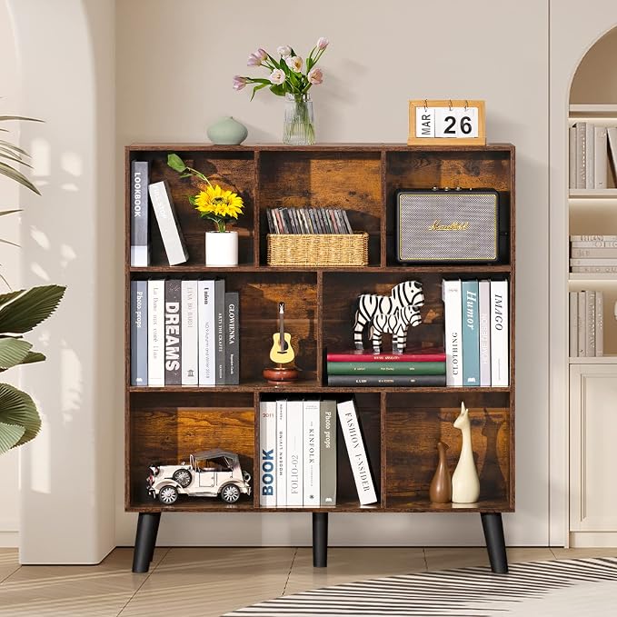 LEYAOYAO 8 Cube Bookshelf, 3 Tier Bookcase - Image 8