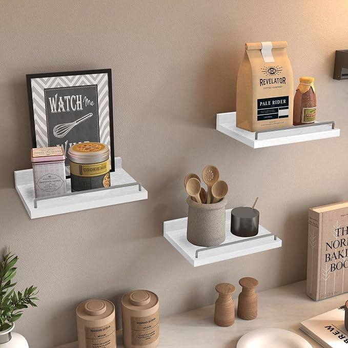 RYOFOBETTO Small Floating Shelf, 6X9 Inches Farmhouse Wall Shelves - Image 2