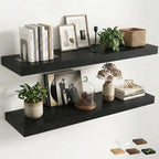 12 inch Deep Floating Shelves for Wall, 48 inch Wide Engineered Wood Wall by Venusmiles