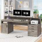YOMILUVE Executive Computer Desk - Image 7