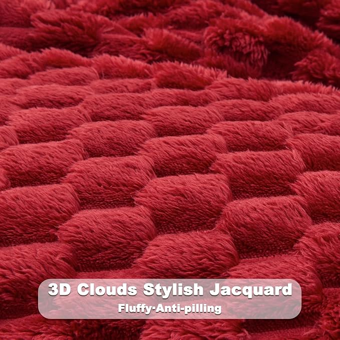 NEWCOSPLAY Fleece Clouds Cozy Throw Blanket - Image 5