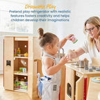 ECR4Kids Wooden Pretend Play Kitchen Refrigerator - Image 3