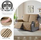 TAOCOCO 100% Waterproof Loveseat Recliner Covers 2 Seater, Split Loveseat Covers - Image 3