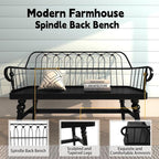 DIBRATY Entryway Bench, Spindle Back Wooden Dinning Bench, Farmhouse Foyer Bench - Image 6