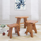 Natural Shape Solid Wood Stump Stool 20"x13"x18" Cedar Root End Table Rustic - Image 8