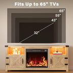 YESHOMY LED Fireplace TV Stand - Image 7