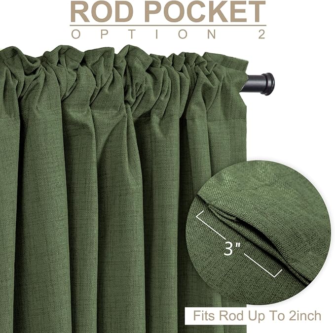 Faux Linen Total Blackout Curtains - Image 5
