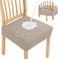 Smiry Waterproof Seat Covers for Dining Room Chairs Set of 6, Stretch Jacquard by Smiry