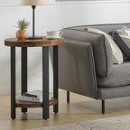 Alaterre Furniture Pomona Living Room 2-Tier Solid Wood Small Round End Table - Image 7