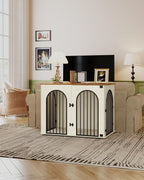Hzuaneri 44.1" Wooden Dog Crate Furniture, Indoor Dog Kennel Dogs Cage - Image 9