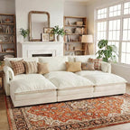 ELUCHANG 113'' Modular Sectional Cloud Couch, Modern Comfy Chenille Sleeper Sofa by ELUCHANG